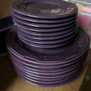 Longaberger dishes pottery eggplant